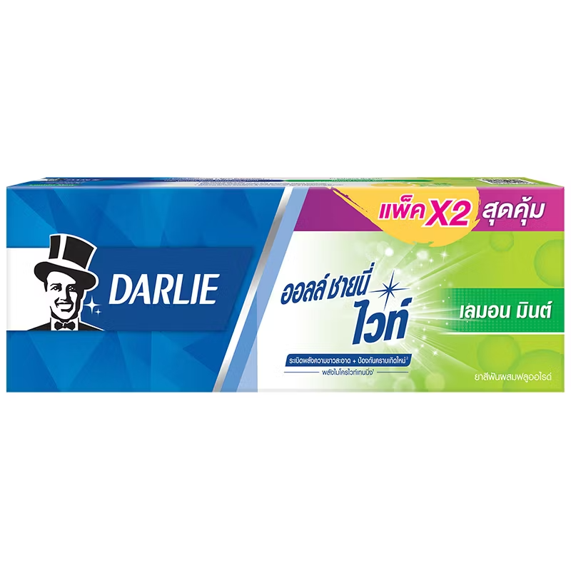 Darlie - Lemon Mint White Toothpaste 140g. (Pack of 2)