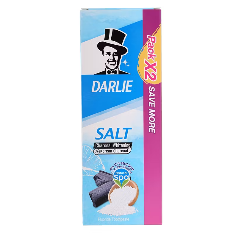 Darlie - Salt Charcoal Whitening Toothpaste 140g. (Pack of 2)