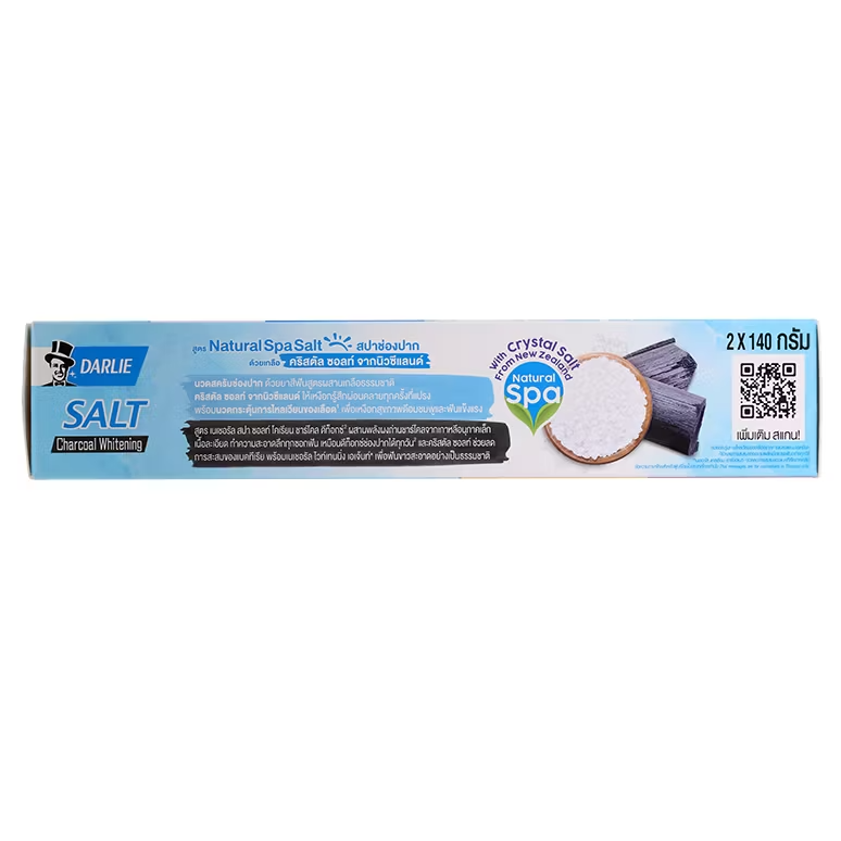 Darlie - Salt Charcoal Whitening Toothpaste 140g. (Pack of 2)