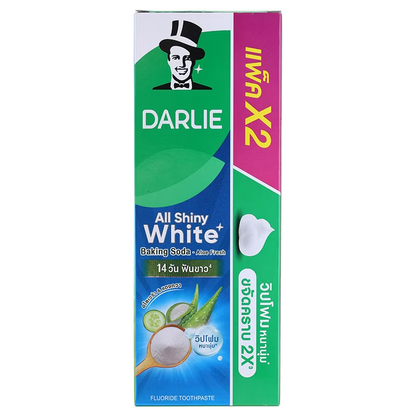 Darlie - Baking Soda and Natural Cold-Pressed Coconut Oil Toothpaste 140g. (Pack of 2)