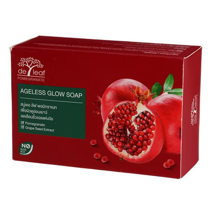 De Leaf - Pomegranate Ageless Glow Soap 100g.