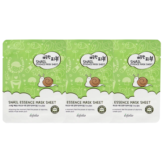 Esfolio - Pure Skin Snail Essence Mask Sheet 25ml. (Pack of 3)