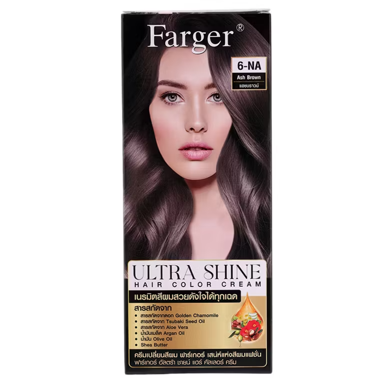 Farger - 6-NA - Ash Brown, Ultra Shine Color Cream 100g.