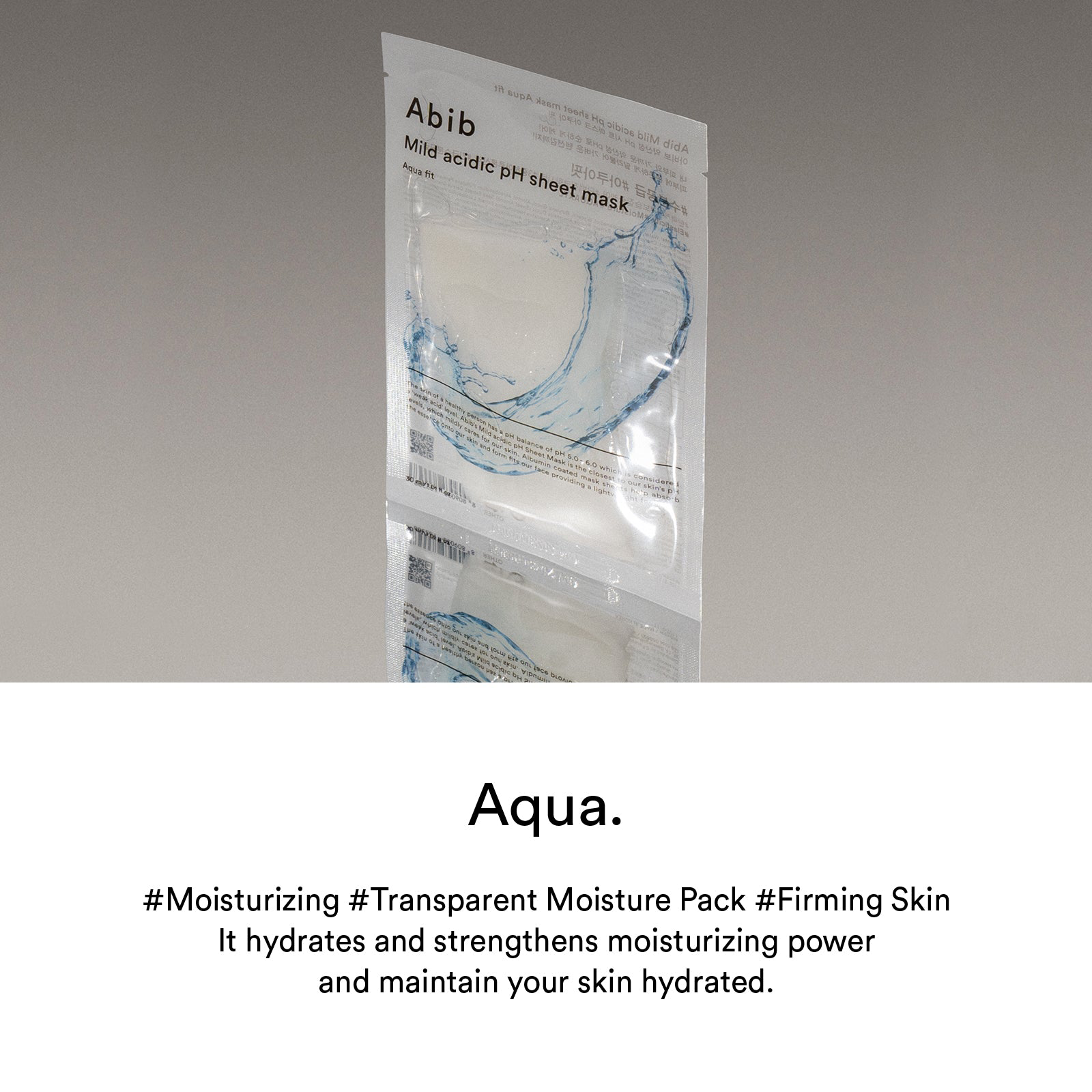 Abib - Mild Acidic pH Sheet Face Mask, Aqua Fit 30ml. (Pack of 3)