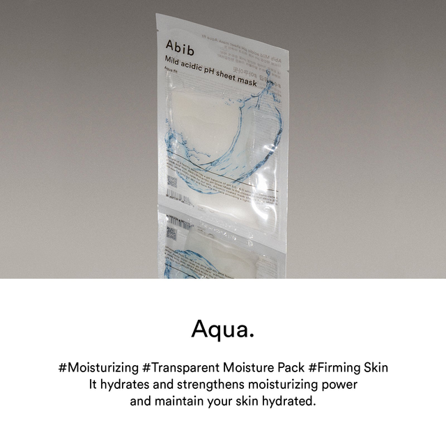 Abib - Mild Acidic pH Sheet Face Mask, Aqua Fit 30ml. (Pack of 3)