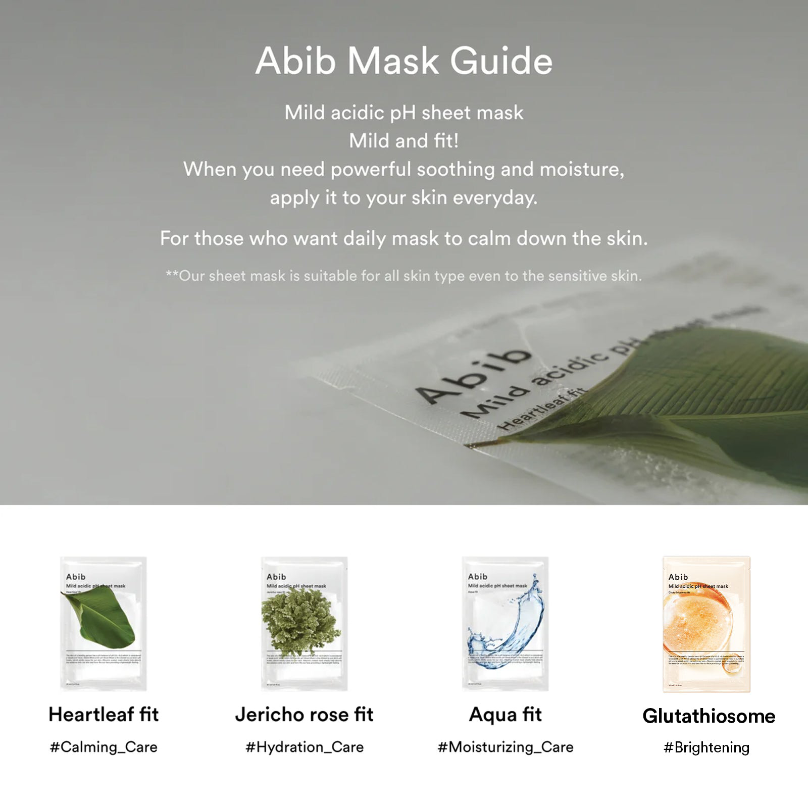 Abib - Mild Acidic pH Sheet Face Mask, Jericho Rose Fit 30ml. (Pack of 3)