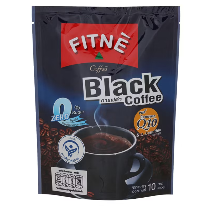 Fitne - Black Coffee Q10 150g. (10 x 15g. sachets)