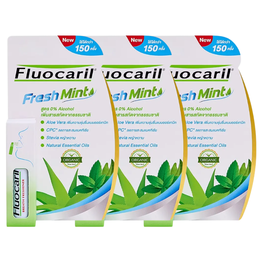 Fluocaril - Fresh Mint Mouth Spray 15ml. (Pack of 3)