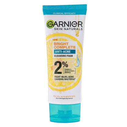 Garnier - Bright Complete Anti-Acne Cleansing Foam 100ml.