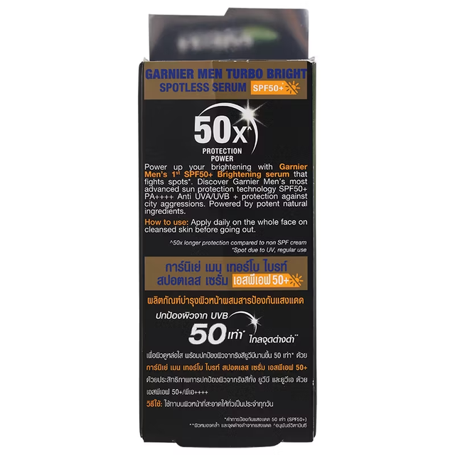 Garnier Men - Turbo Bright Serum (SPF50) 40 ml - Made in Indonesia