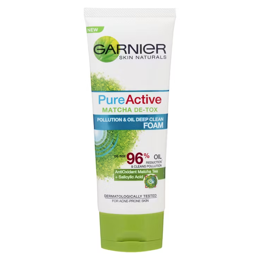 Garnier - Pure Active Matcha Deep Clean - Dirt and Oil Control Foam 100 ml.