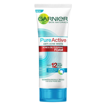 Garnier - Pure Active Anti-Acne White - Acne and Oil Clearing Foam 100 ml.