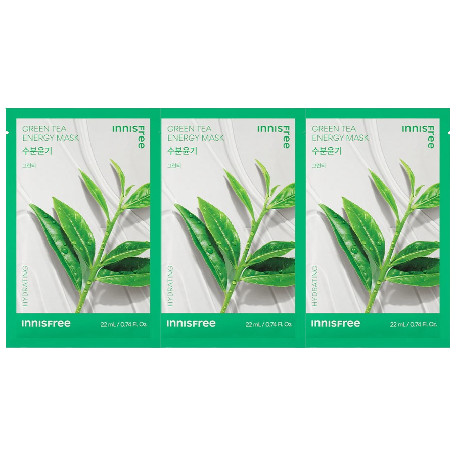 Innisfree - Squeeze Energy Mask Greentea 22ml. (Pack of 3)