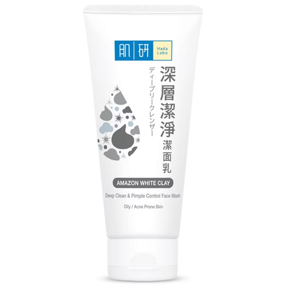 Hada Labo - Deep Clean & Pimple Control Face Wash - Amazon White Clay 100g.