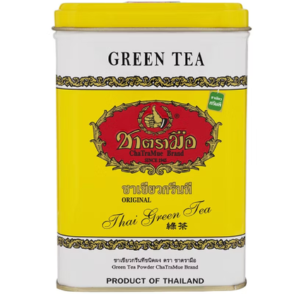 Cha Tra Mue - Original Thai Green Tea, Yellow Label, Tin type 2.5g. (50 bags in a tin)