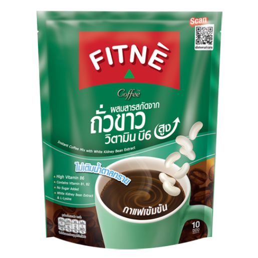 Fitne - Coffee Mixed with White Bean Extract 150g. (10 x 15g. sachets)