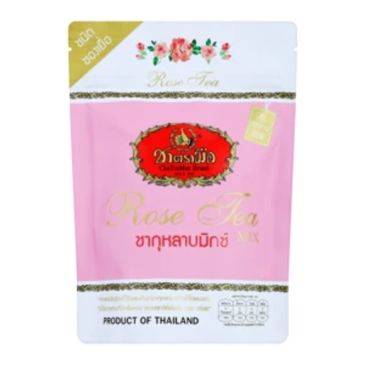 Cha Tra Mue - Oolong Thai Tea Powder Mixed Rose Petals, Bag type 75g. (30 x 2.5g. bags)