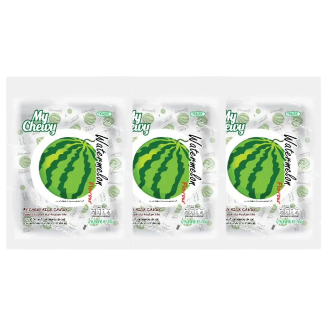 My Chewy - Milk Watermelon Flavored Chewy Candy 67 g. (Pack of 3)