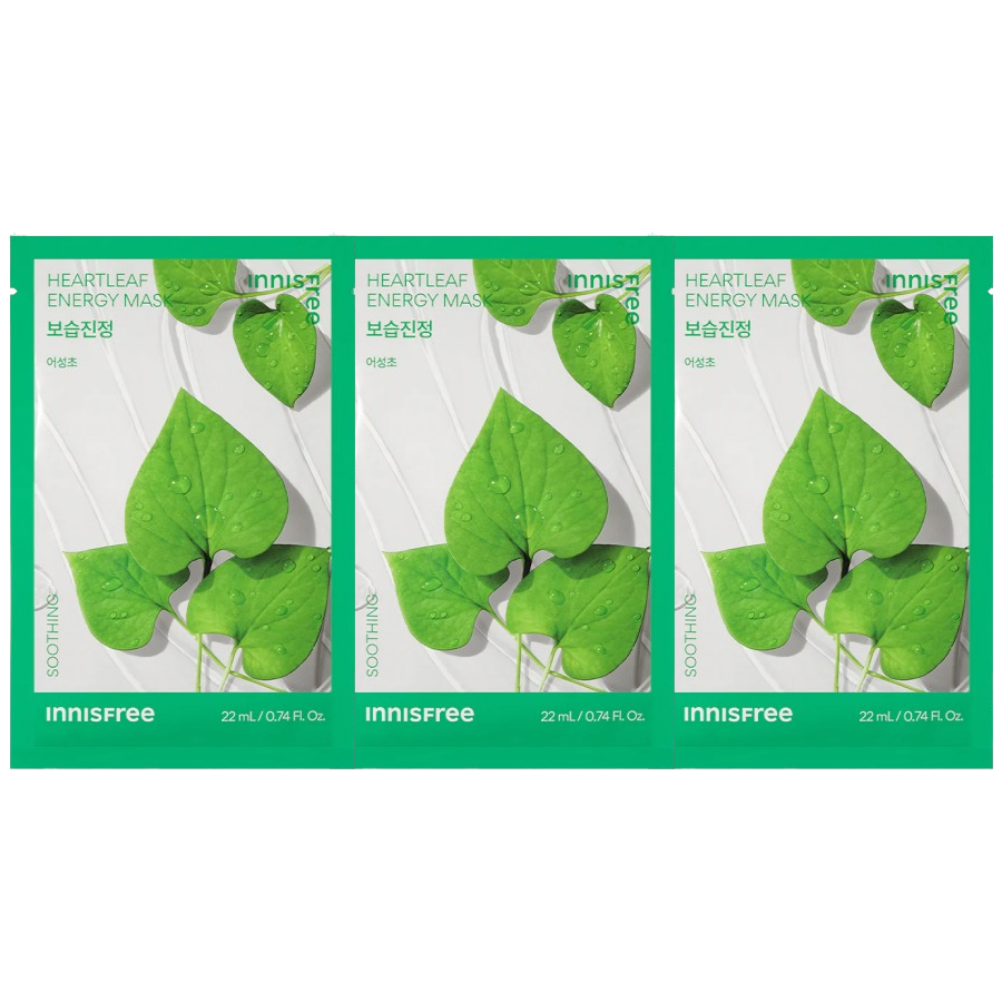 Innisfree - Squeeze Energy Mask Heartleaf 22ml. (Pack of 3)
