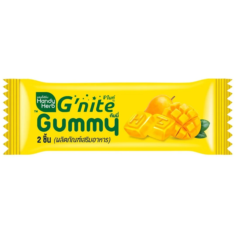 Handy Herb - Gnite Gummy Jelly, Chamomile, Reishi Mushroom Extract, Mango Pulp and L-Theanine, Mango flavor (30 pieces)