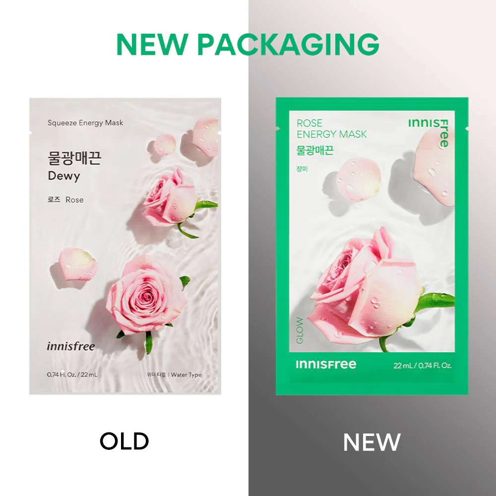Innisfree - Squeeze Energy Mask Rose 22ml. (Pack of 3)