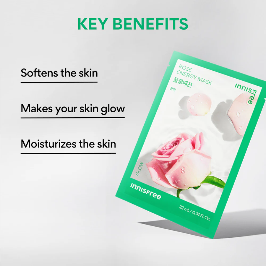 Innisfree - Squeeze Energy Mask Rose 22ml. (Pack of 3)