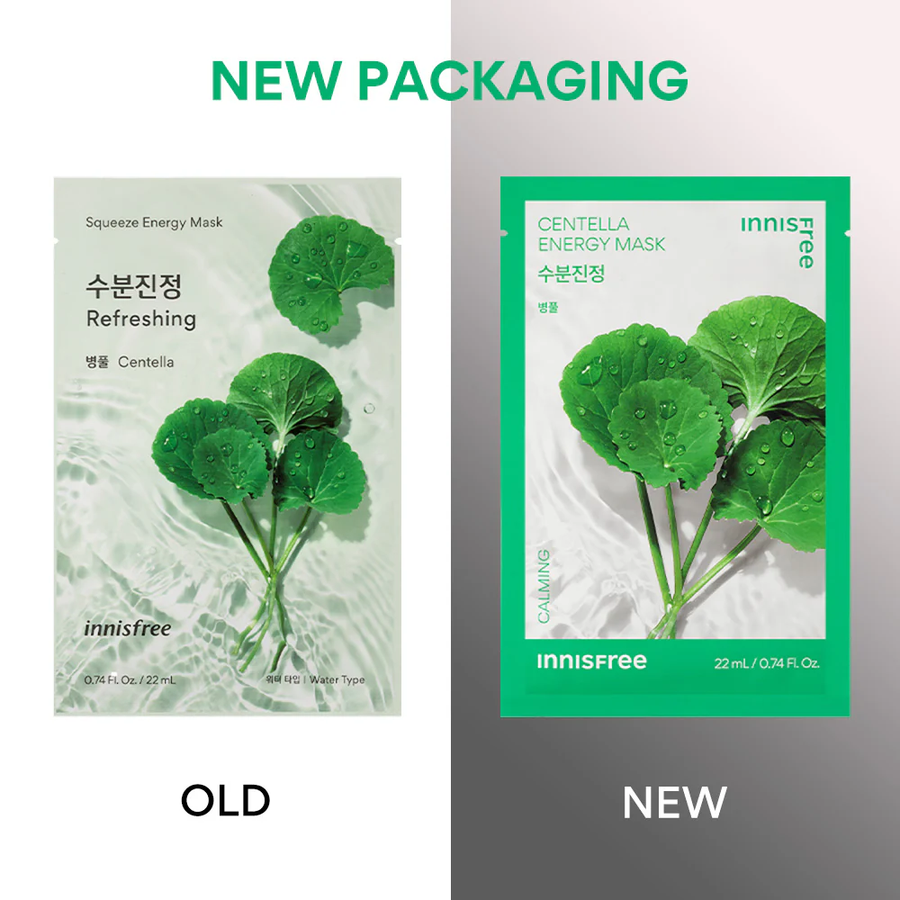 Innisfree - Squeeze Energy Mask Centella 22ml. (Pack of 3)