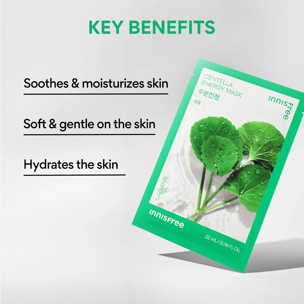 Innisfree - Squeeze Energy Mask Centella 22ml. (Pack of 3)