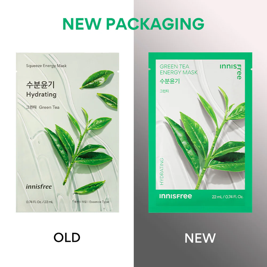 Innisfree - Squeeze Energy Mask Greentea 22ml. (Pack of 3)