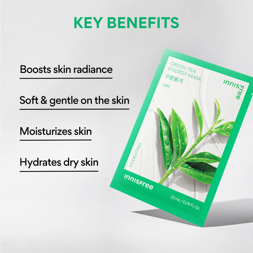 Innisfree - Squeeze Energy Mask Greentea 22ml. (Pack of 3)