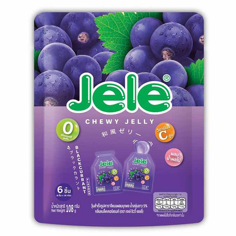 Jele Chewy - Blackcurrant 108g. (Pack of 6)