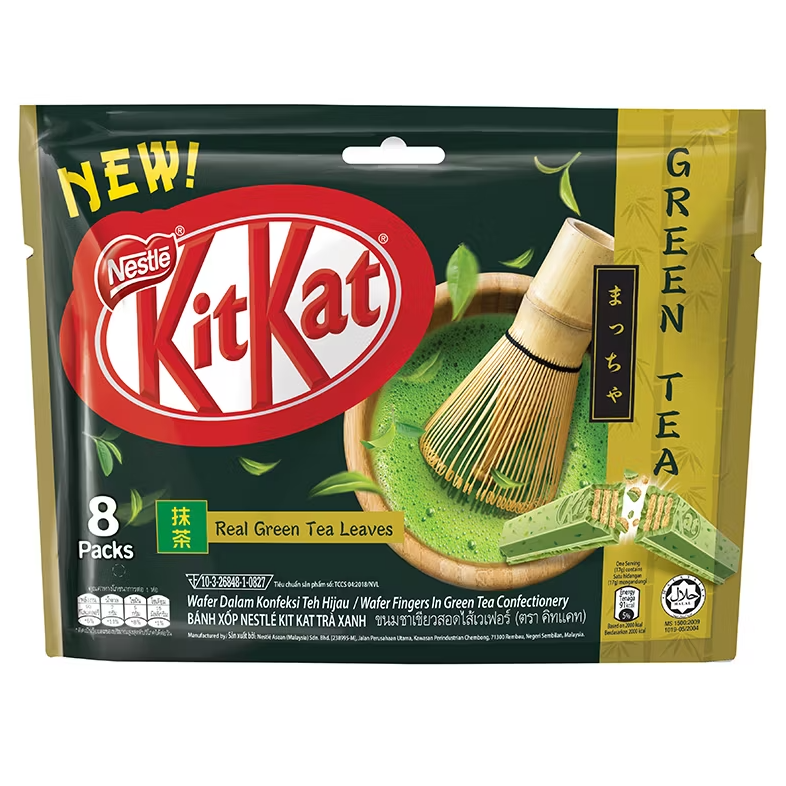 KitKat - Green Tea Sharebag 17 g. X 8 - Made in Malaysia