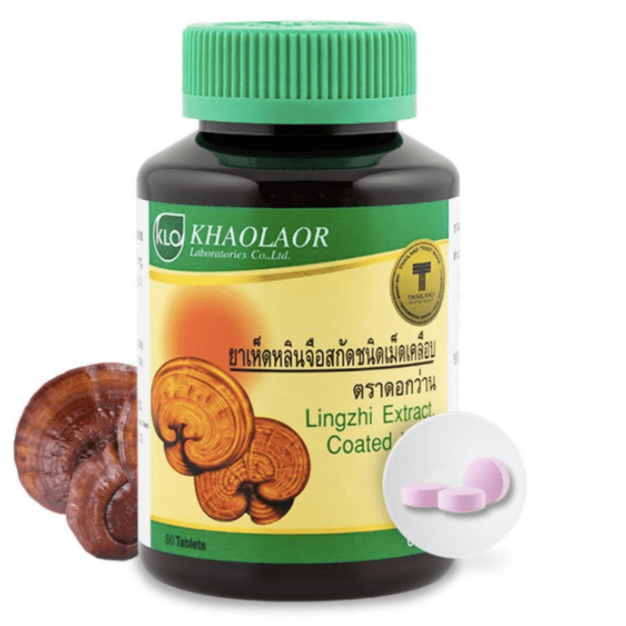 Khaolaor - Lingzhi Mushroom Extract Coated Tablet (60 tablets)