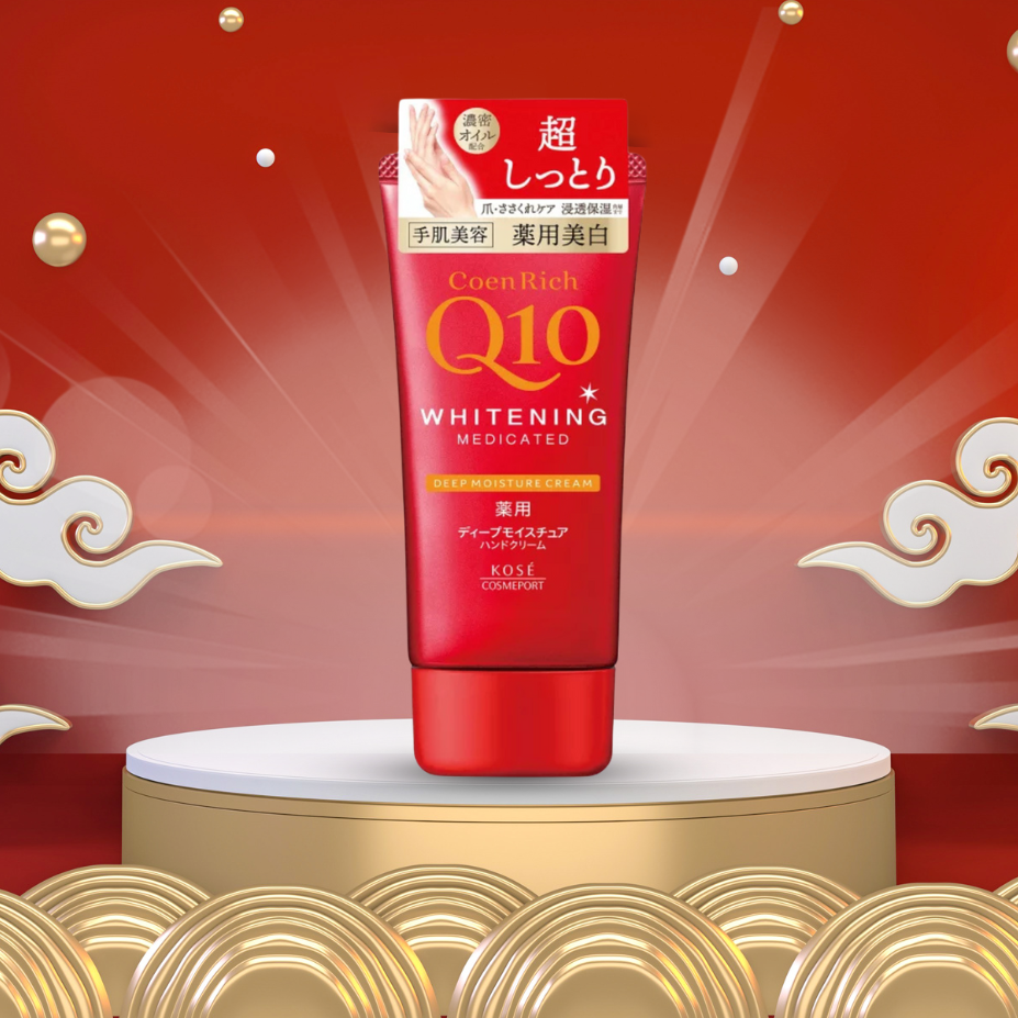 KOSE - CoenRich Q10 - Whitening Medicated Deep Moisture Hand Cream 80g.
