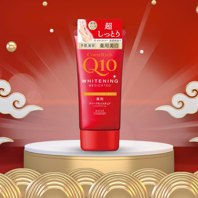 KOSE - CoenRich Q10 - Whitening Medicated Deep Moisture Hand Cream 80g.