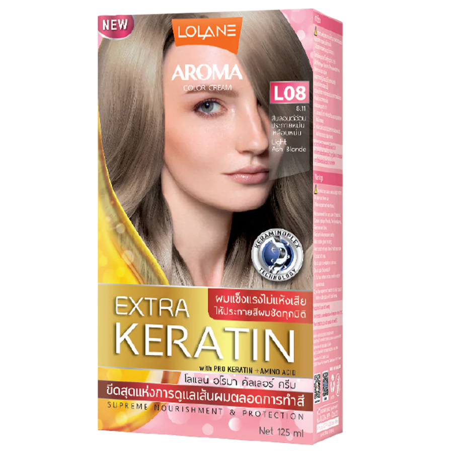 Lolane - Aroma Rose Color Cream L08 - Light Ash Blonde 125ml.