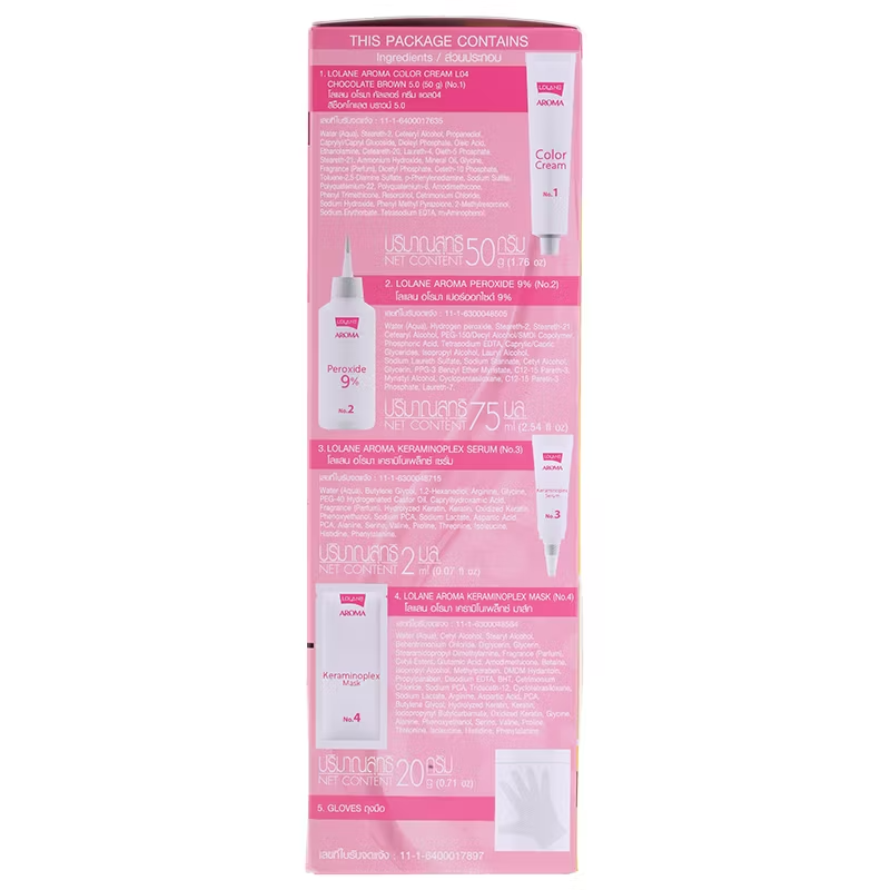 Lolane - Aroma Rose Color Cream L04 - Chocolate Brown 125ml.