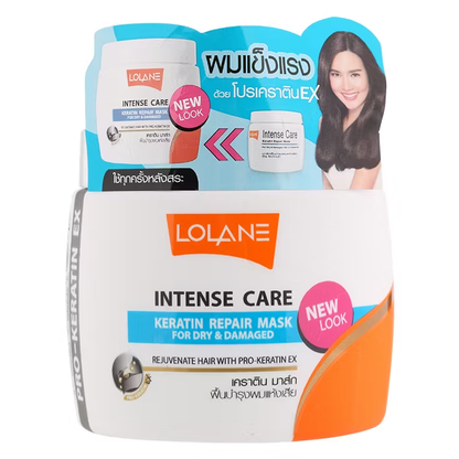 Lolane - Intense Care Keratin Repair Mask for Dry and Damaged Hair 200g.