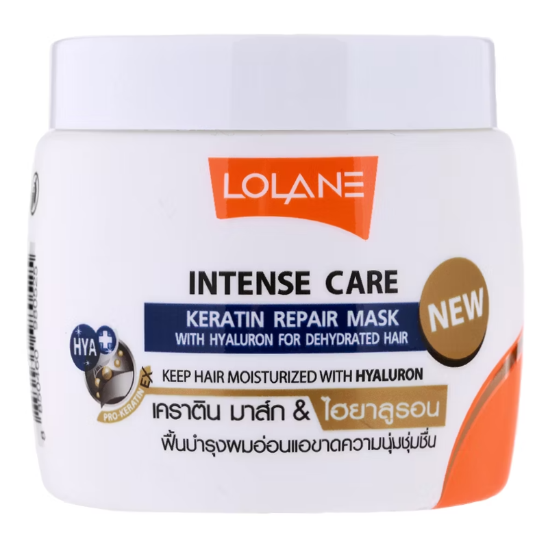 Lolane - Intense Care Keratin Repair Mask with Hyaluron for Dehidrated Hair 200g.