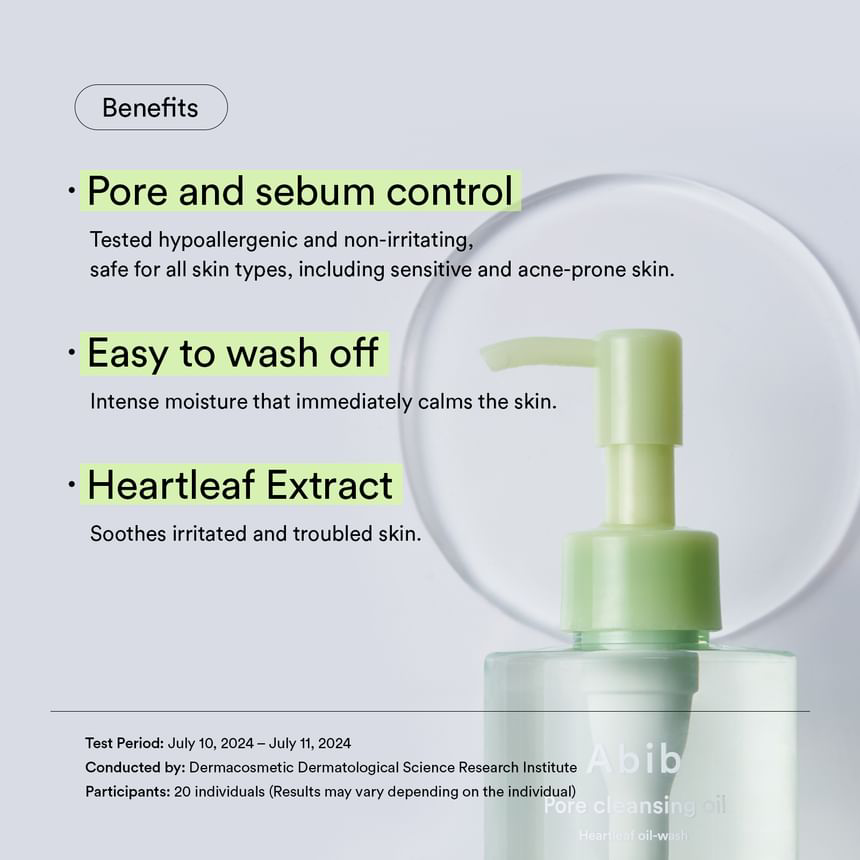 Abib - Pore Cleansing Oil Heartleaf Oil-Wash 200ml.