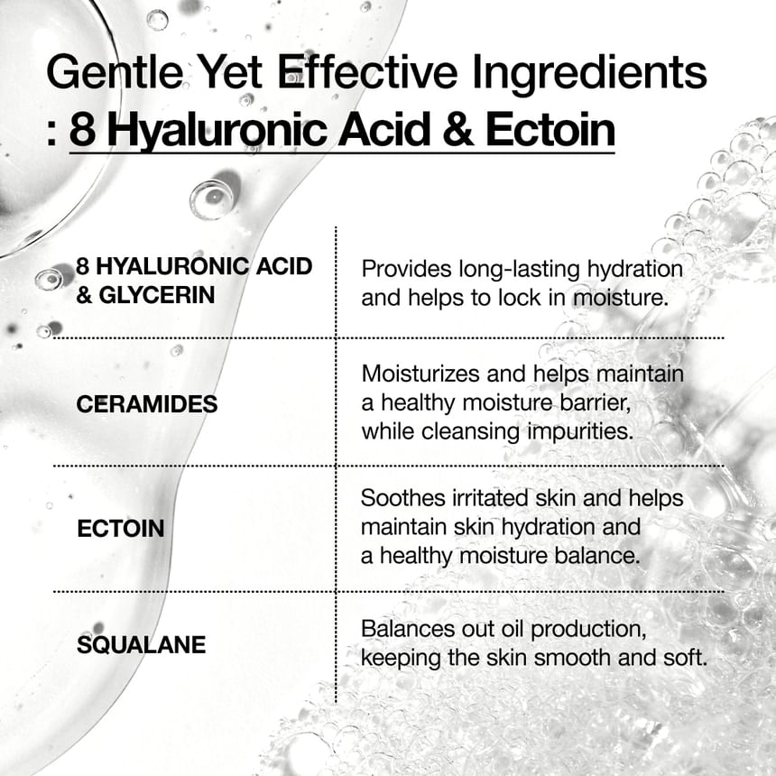 Anua - 8 Hyaluronic Acid Moisturizing Gentle Gel Cleanser 150ml.