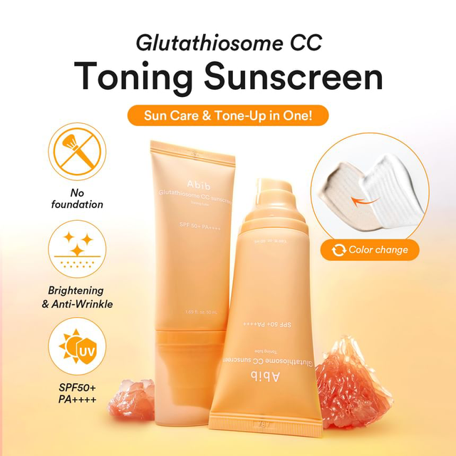 Abib - Glutathiosome CC Sunscreen Toning Tube 50ml.