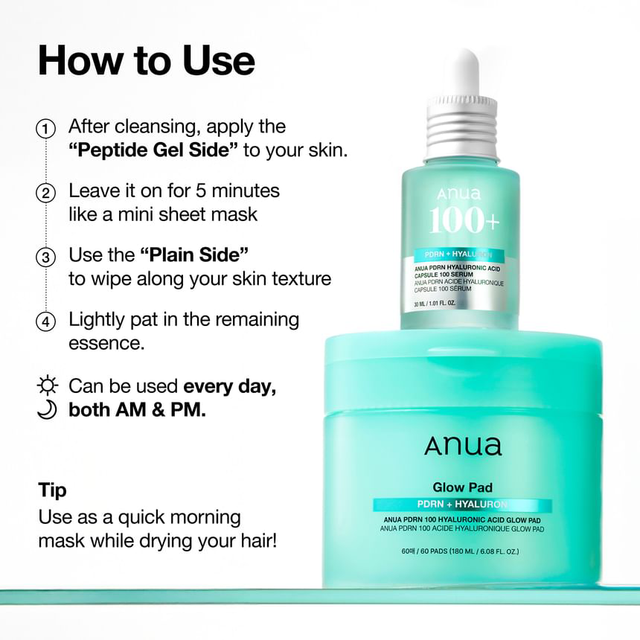 Anua - Anua - PDRN 100 Hyaluronic Acid Glow Pad (60 Pads)