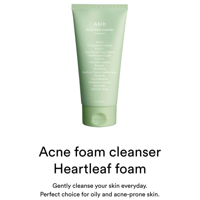 Abib - Acne Foam Cleanser Heartleaf Foam 150ml.