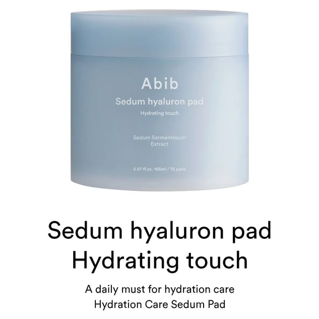 Abib - Sedum Hyaluron Pad Hydrating Touch 165ml. (75 Pads)