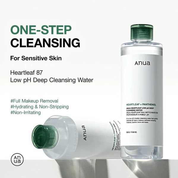 Anua - Heartleaf Low pH Deep Cleansing Water 500ml.