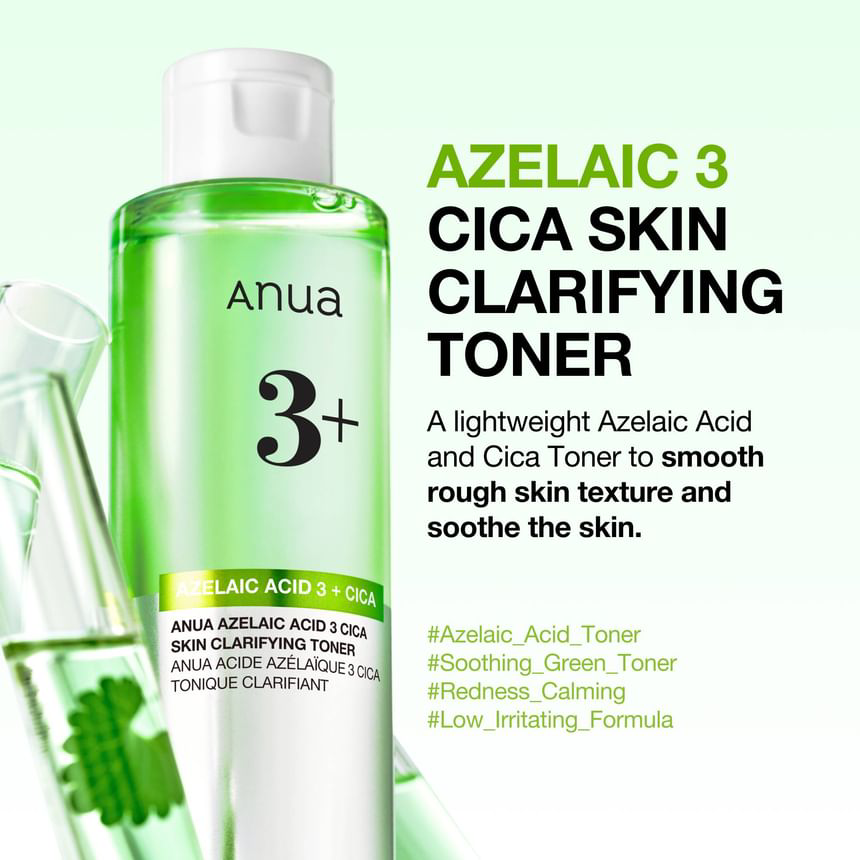 Anua - Azelaic Acid 3 Cica Skin Clarifying Toner 250ml.