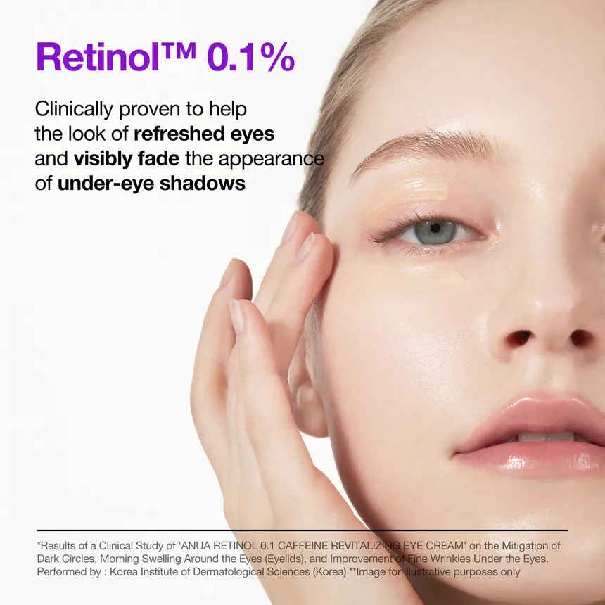 Anua - Retinol 0.1 Caffeine Revitalizing Eye Cream 30g.