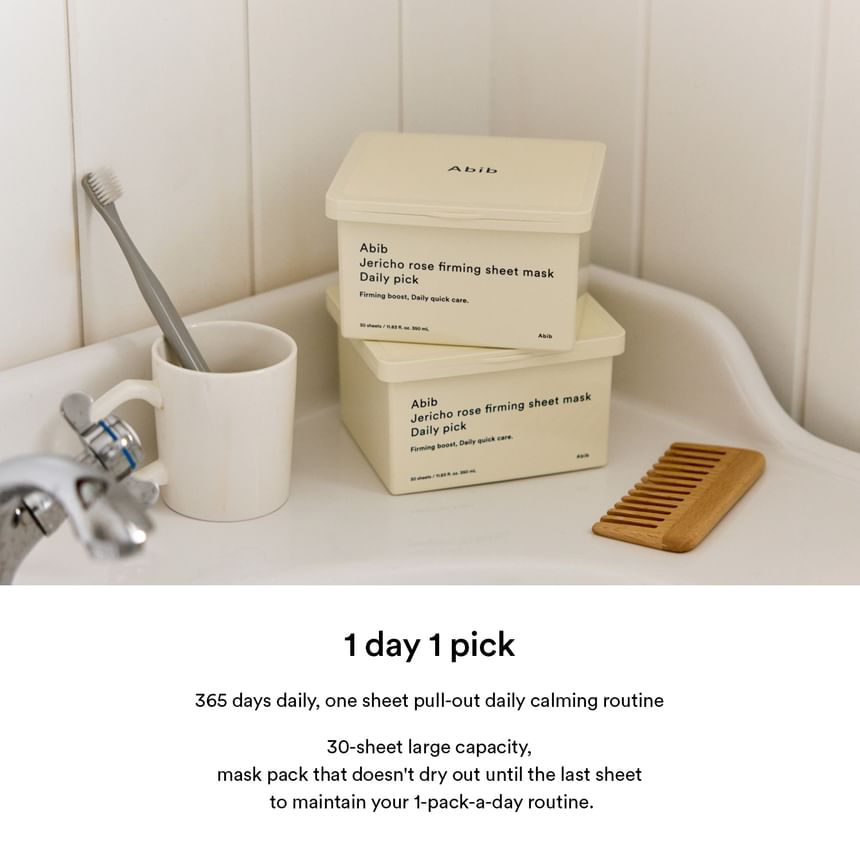 Abib - Jericho Rose Firming Sheet Face Mask Daily Pick 380ml. (30 Sheets)
