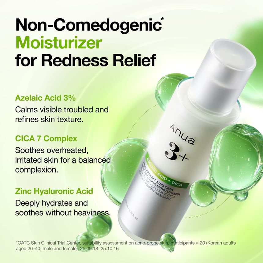 Anua - Azelaic Acid Cica Skin Soothing Moisturizer 100ml.